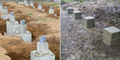 Stavba sloupového základu svépomocí: materiály, technologie + pokyny krok za krokem